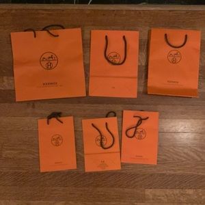 Lot of Hermes Shopping bags - various sizes
